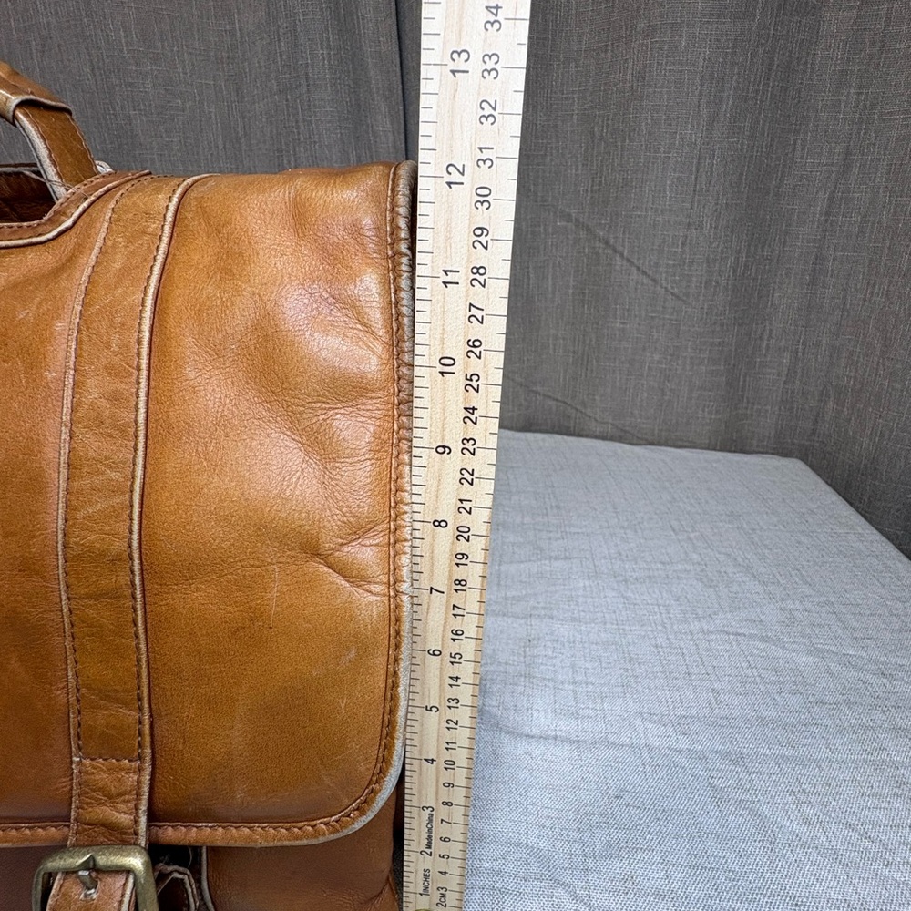 Frye Vintage Leather Flap Top Briefcase Messenger Bag - Picture 12 of 12